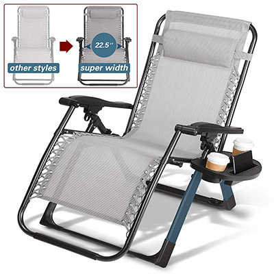 6-Artist-Hand-350LBS-Capacity-Zero-Gravity-Heavy-Duty-Outdoor-Folding-Lounge-Chairs-w_Snack-Tray