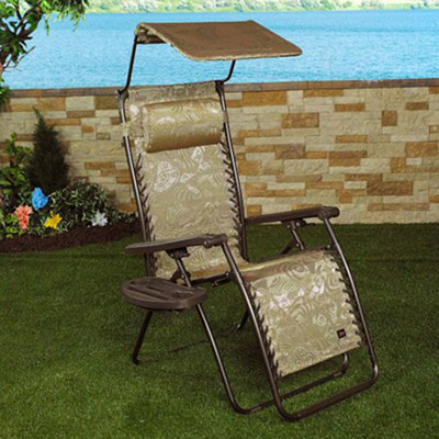 Bliss-Hammocks-Zero-Gravity-Chair-with-Canopy-and-Side-Tray-in-garden